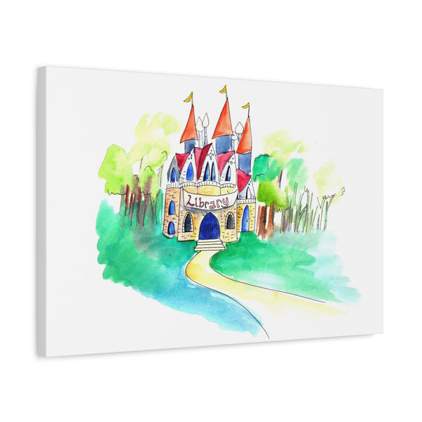 Library Canvas Art Print