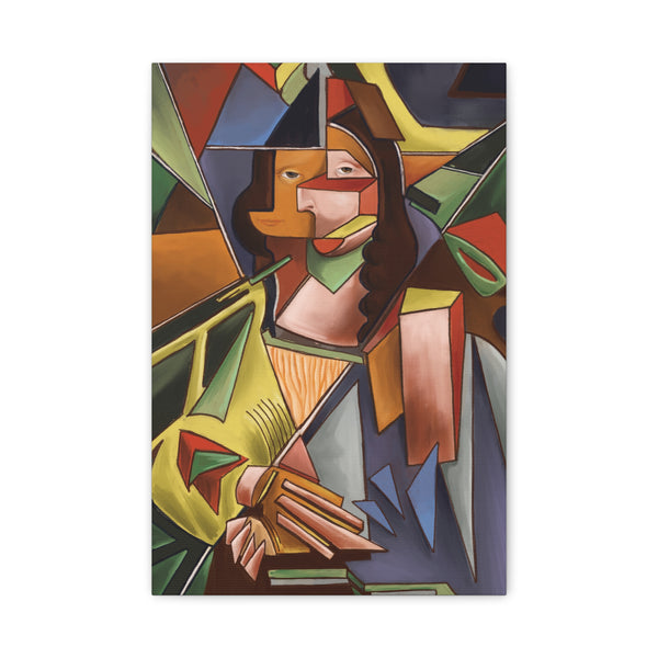 Mona Lisa Inspired by Lyubov Popova Canvas Art Print