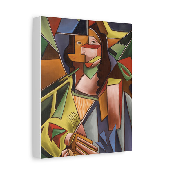 Mona Lisa Inspired by Lyubov Popova Canvas Art Print