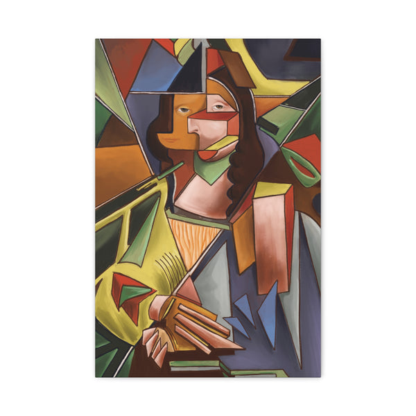 Mona Lisa Inspired by Lyubov Popova Canvas Art Print