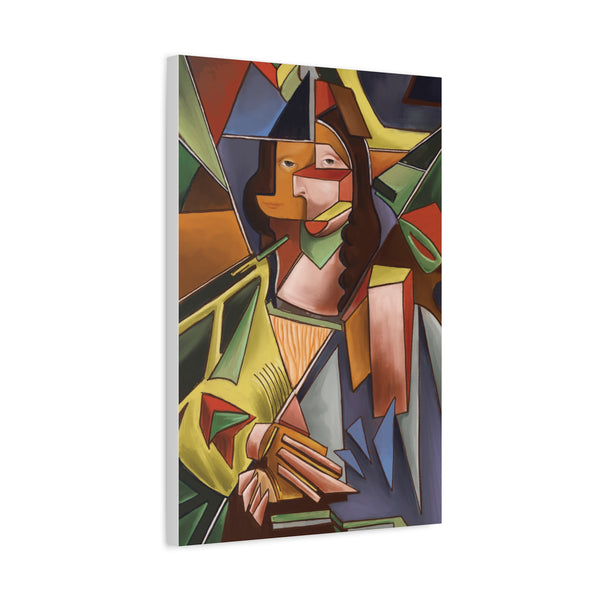 Mona Lisa Inspired by Lyubov Popova Canvas Art Print