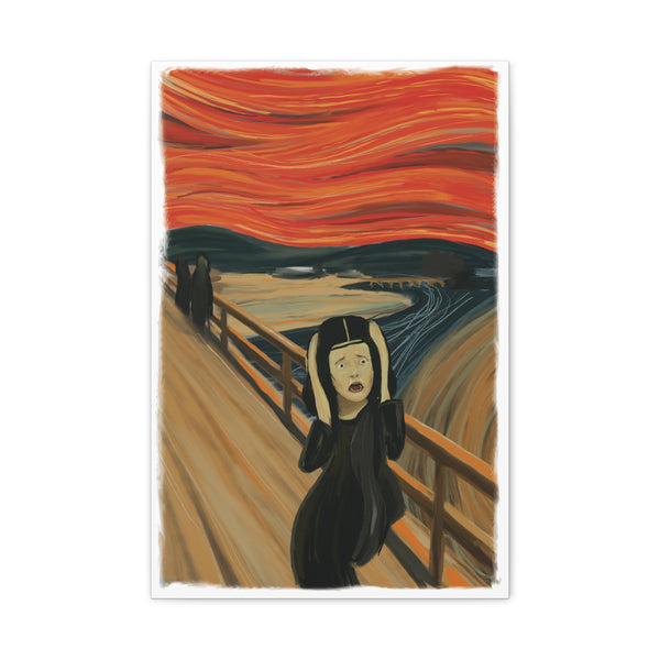 Mona Lisa Inspired by Edvard Munch Canvas Art Print