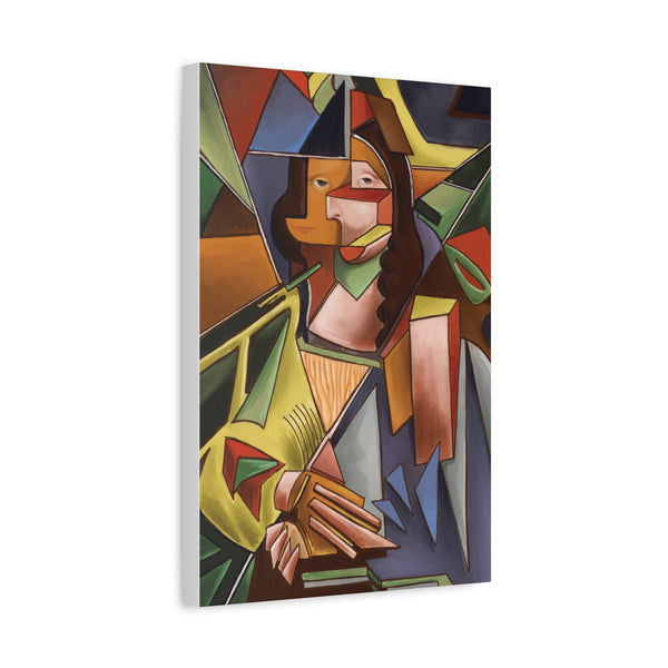 Mona Lisa Inspired by Lyubov Popova Canvas Art Print