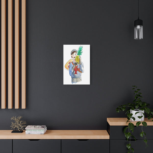 Knight with Pineapple Canvas Art Print