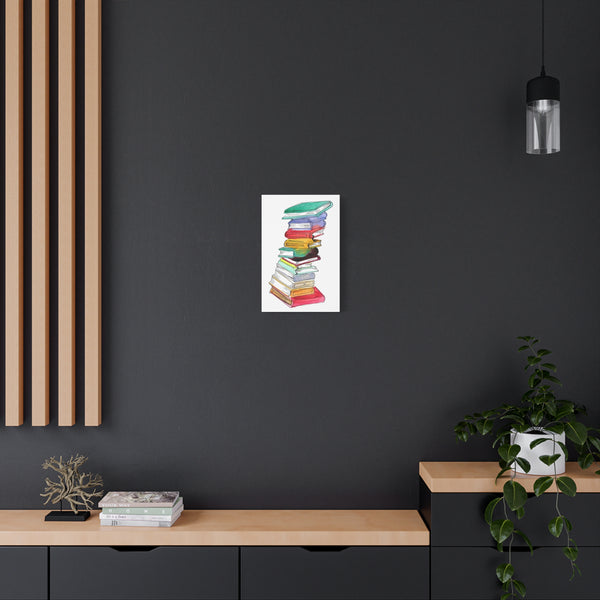 Book Stack Canvas Art Print