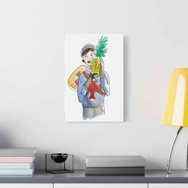 Knight with Pineapple Canvas Art Print
