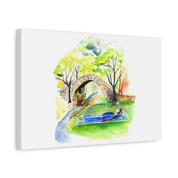 Princess with Smaul the Troll Canvas Art Print