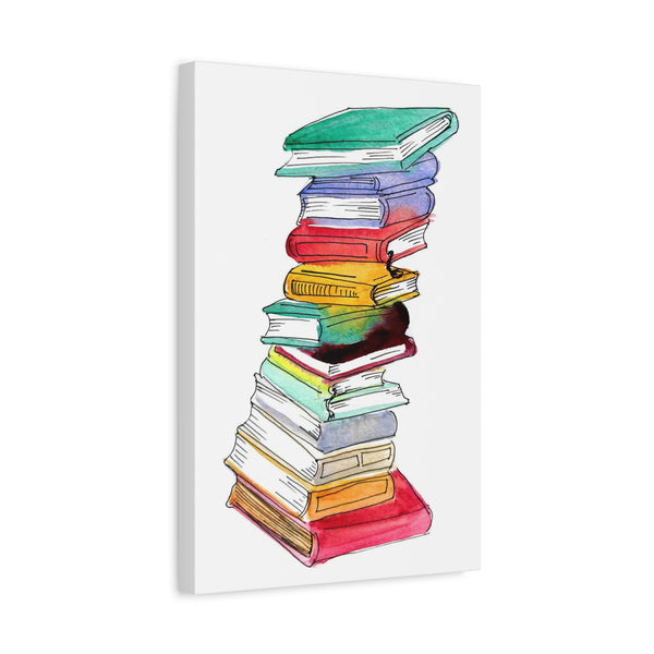 Book Stack Canvas Art Print
