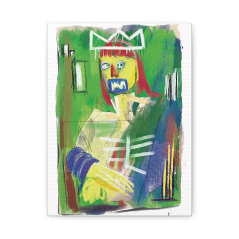 Mona Lisa Inspired by Basquiat Canvas Art Print
