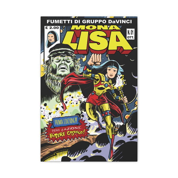Mona Lisa Inspired by Jack Kirby Canvas Art Print