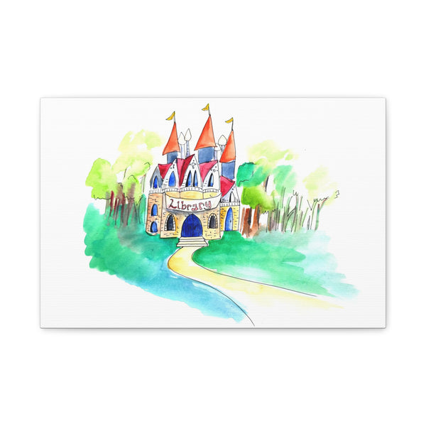 Library Canvas Art Print