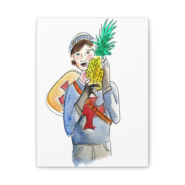 Knight with Pineapple Canvas Art Print