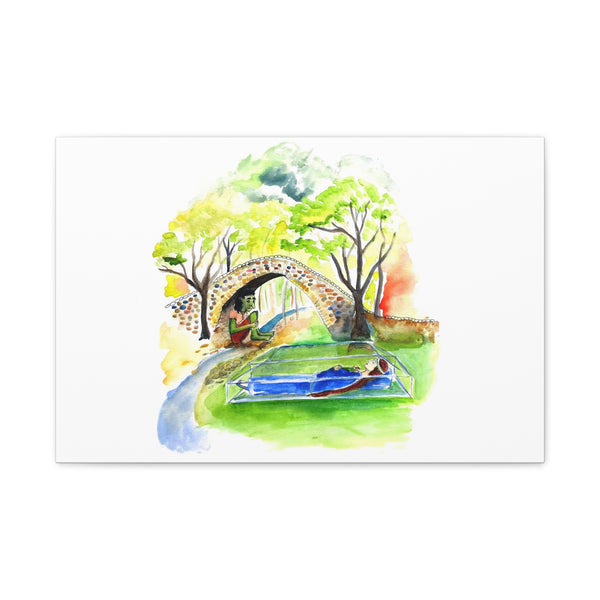 Princess with Smaul the Troll Canvas Art Print