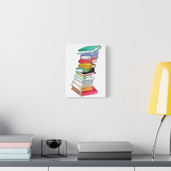 Book Stack Canvas Art Print