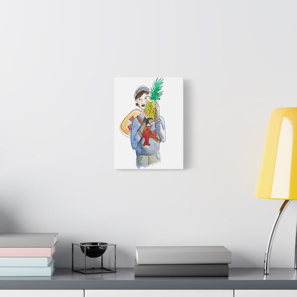 Knight with Pineapple Canvas Art Print