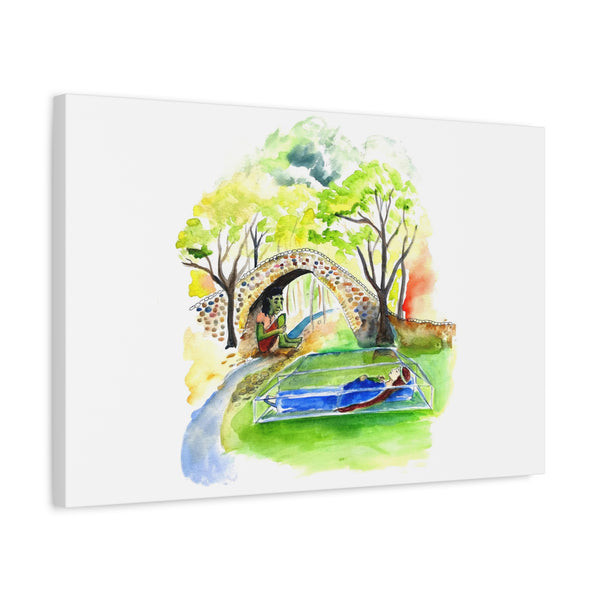 Princess with Smaul the Troll Canvas Art Print