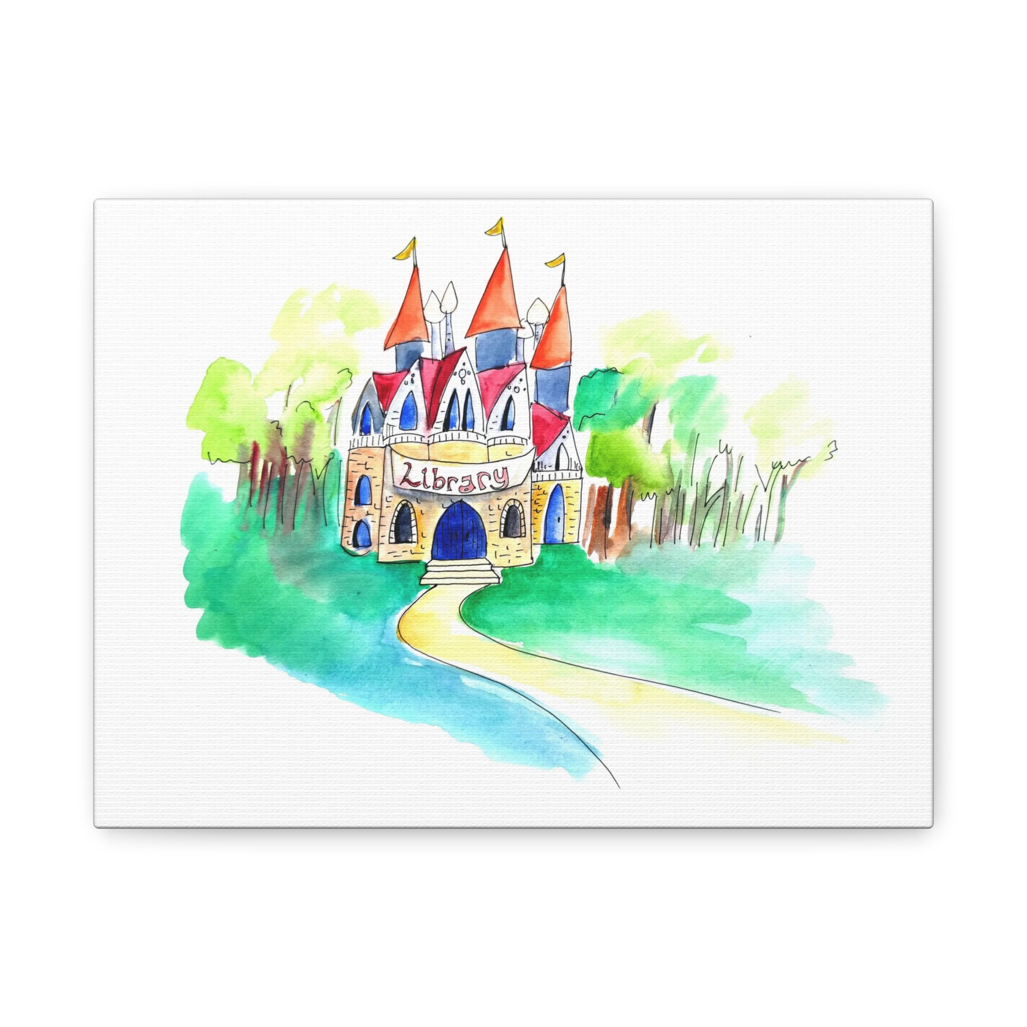 Library Canvas Art Print