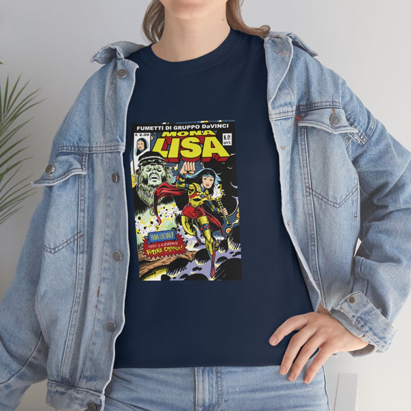 Adult Unisex Mona Lisa Inspired by Jack Kirby T-Shirt