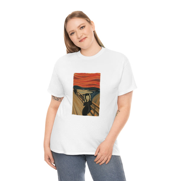 Adult Unisex Mona Lisa Inspired by Edvard Munch T-Shirt