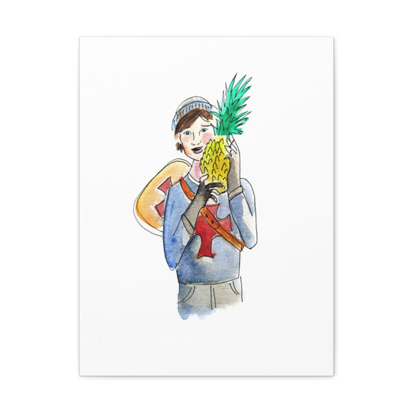 Knight with Pineapple Canvas Art Print