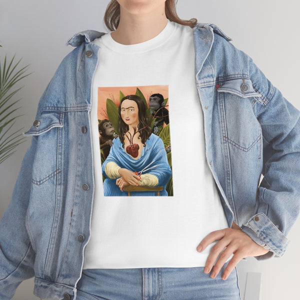 Adult Unisex Mona Lisa Inspired by Frida Kahlo T-Shirt